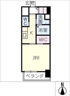 豊田駅前ビル(1K/5階)の間取り写真