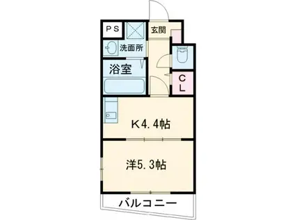 アベニュー岡(1K/2階)の間取り写真