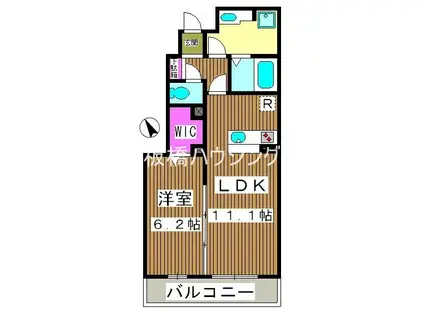 メゾン リアン(1LDK/1階)の間取り写真