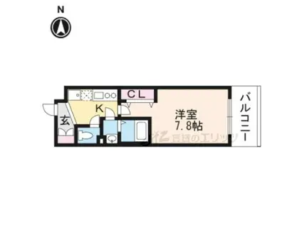 MASU NO 茨木(1K/1階)の間取り写真