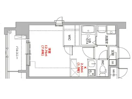ALFACIO DIFOND(1K/2階)の間取り写真