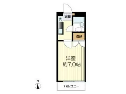 サンフィールド三田(1K/3階)の間取り写真