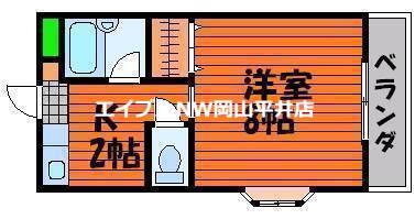 ファンテイル青江(1K/3階)の間取り写真