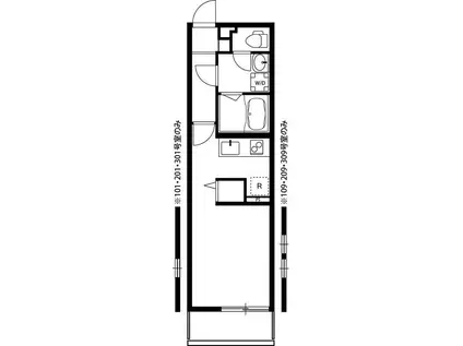 リブリ・TSURUGAMINE(ワンルーム/3階)の間取り写真