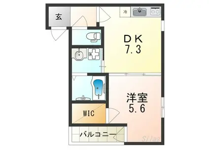 フジパレス高石I番館(1DK/3階)の間取り写真