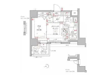 クレイシアIDZ上野(1DK/5階)の間取り写真