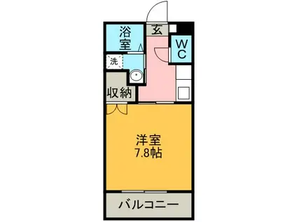 葉月館III(1K/3階)の間取り写真