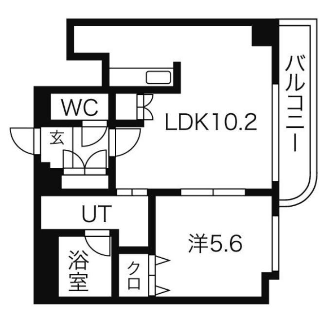 ハイコートN1(1LDK/3階)の間取り写真