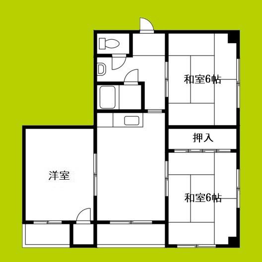 プレジール中野(3DK/5階)の間取り写真