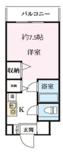 アカデミア清新(1K/1階)の間取り写真