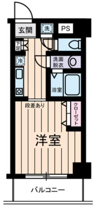 モノリス・ワン(ワンルーム/2階)の間取り写真