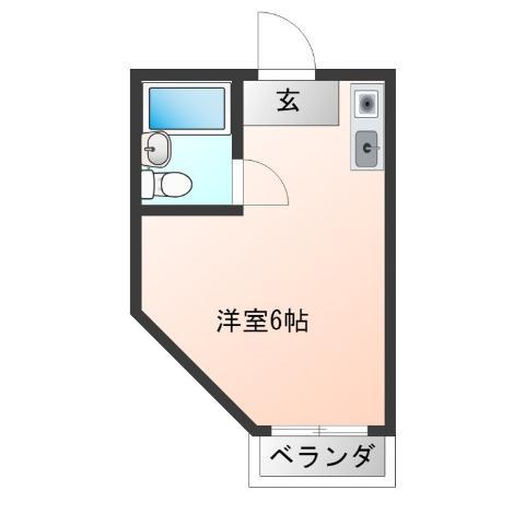 アロンディール岸里東(ワンルーム/4階)の間取り写真