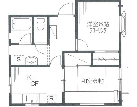 パークビレッジ(2DK/1階)の間取り写真