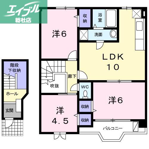 サントピアジュノー(3LDK/2階)の間取り写真