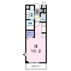 ロイヤルパーク(ワンルーム/2階)の間取り写真