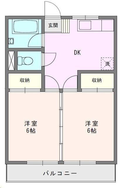 清和マンション(2DK/2階)の間取り写真
