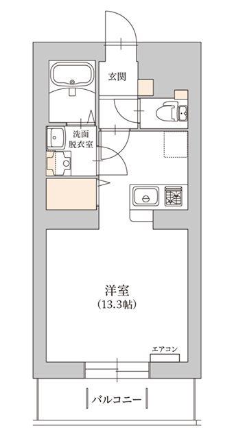 アラモファミリア杉崎町(ワンルーム/6階)の間取り写真
