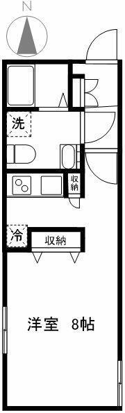 ブランシェ中野富士見町(1K/1階)の間取り写真
