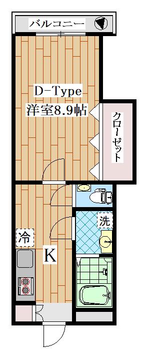マティアスたまプラーザ(1K/1階)の間取り写真