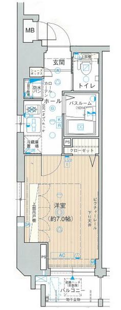 エステムプラザ丸の内ノースライズ(1K/4階)の間取り写真