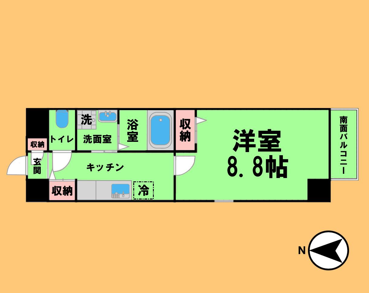セジュール上飯田(1K/4階)の間取り写真