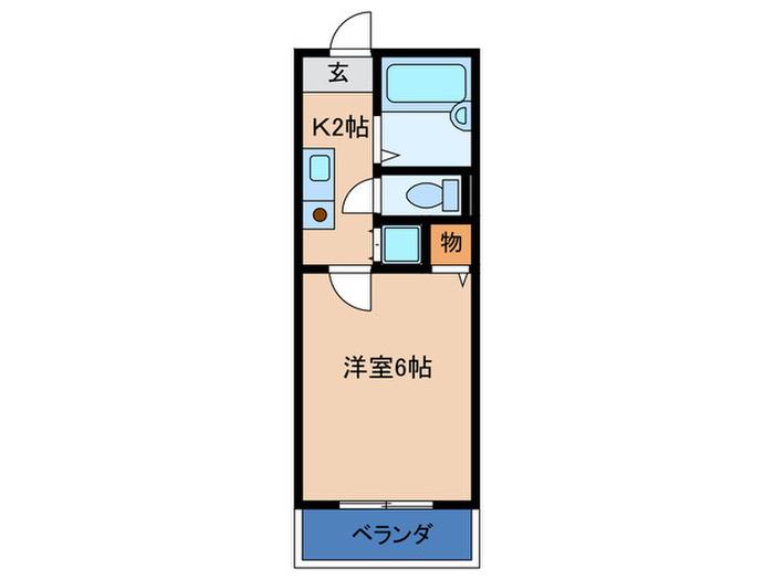 エールマンション(1K/3階)の間取り写真