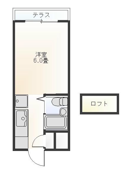 CASA港町(ワンルーム/1階)の間取り写真