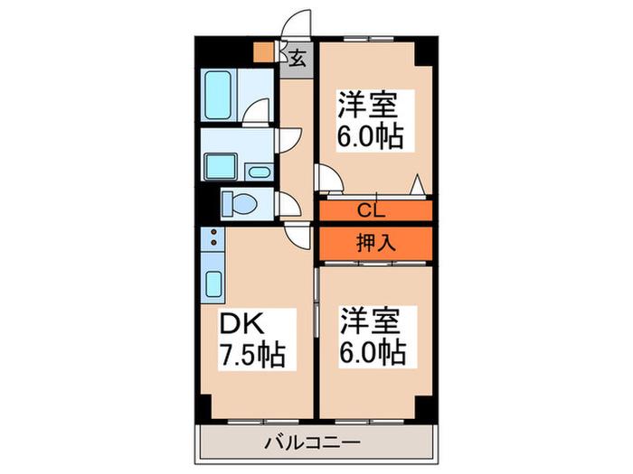 パストラル青葉台(2DK/3階)の間取り写真