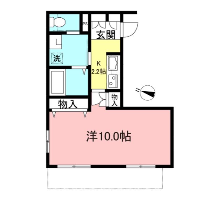 メゾン 上り屋敷(1K/1階)の間取り写真