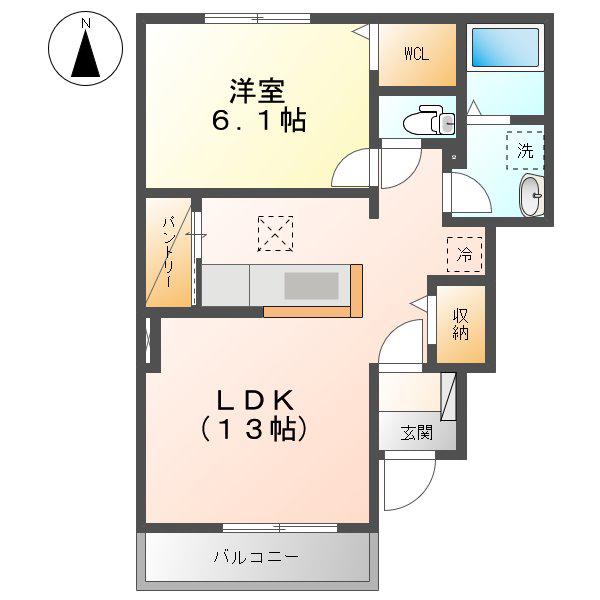 メゾン・ナンジョー(1LDK/1階)の間取り写真