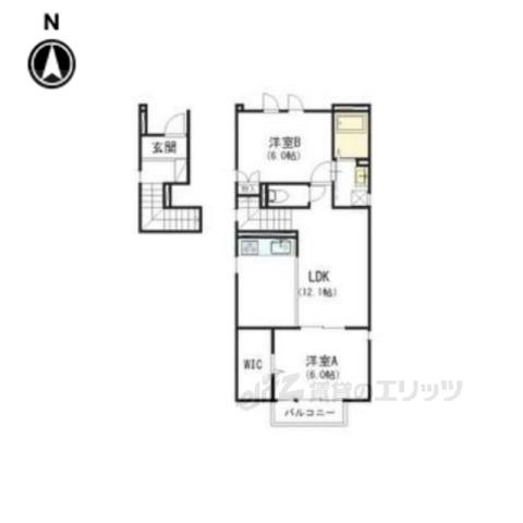 MAKISHI館(2LDK/2階)の間取り写真