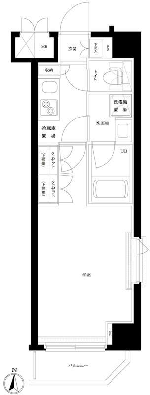 ルーブル蒲田南七(1K/2階)の間取り写真