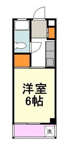 ユーコート国立(1K/4階)の間取り写真