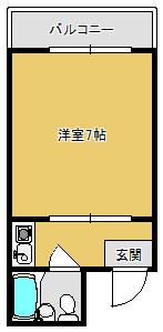 ポートハイツ英優(1K/2階)の間取り写真