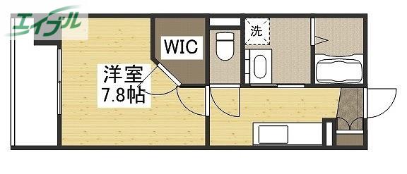 カサ・セグーラ田町(1K/5階)の間取り写真