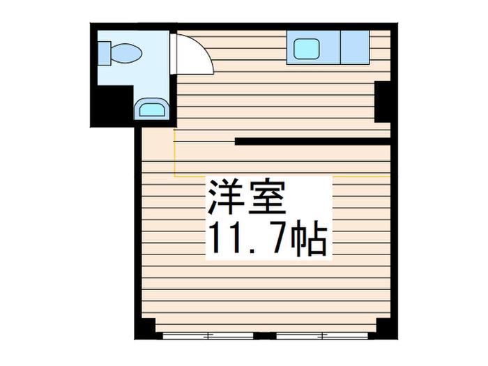 ソラール相之川(ワンルーム/1階)の間取り写真