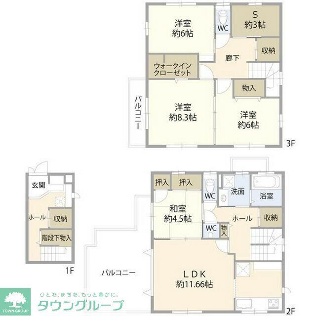 リバ-サイドパ-ク(4SLDK/1階)の間取り写真