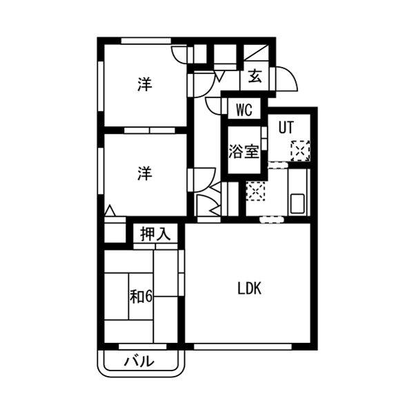 ソシアルコート伏見(3LDK/4階)の間取り写真