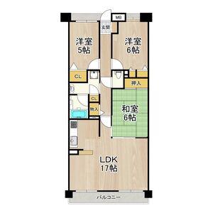 ソルプラーサ堺(3LDK/13階)の間取り写真