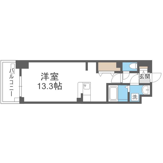 FLレジデンス1(ワンルーム/7階)の間取り写真