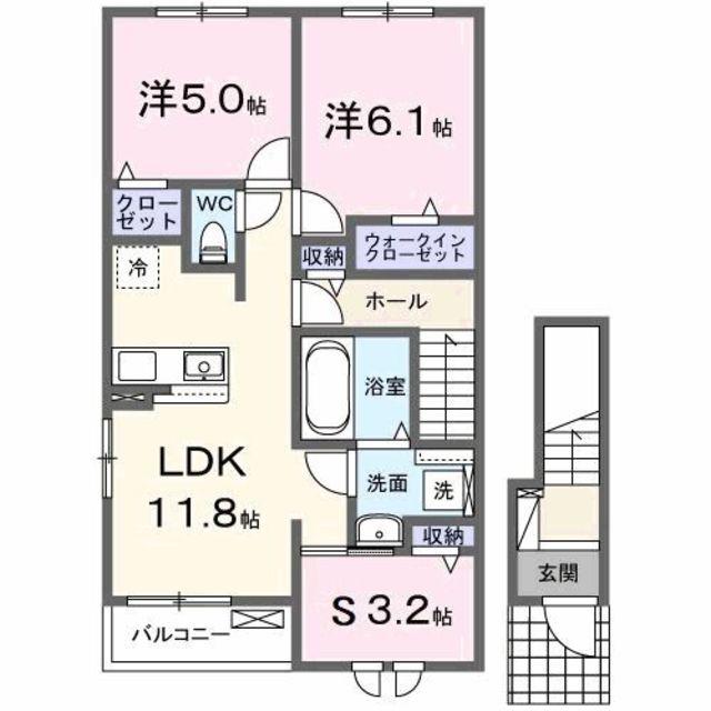 マーナ リエール(2SLDK/2階)の間取り写真