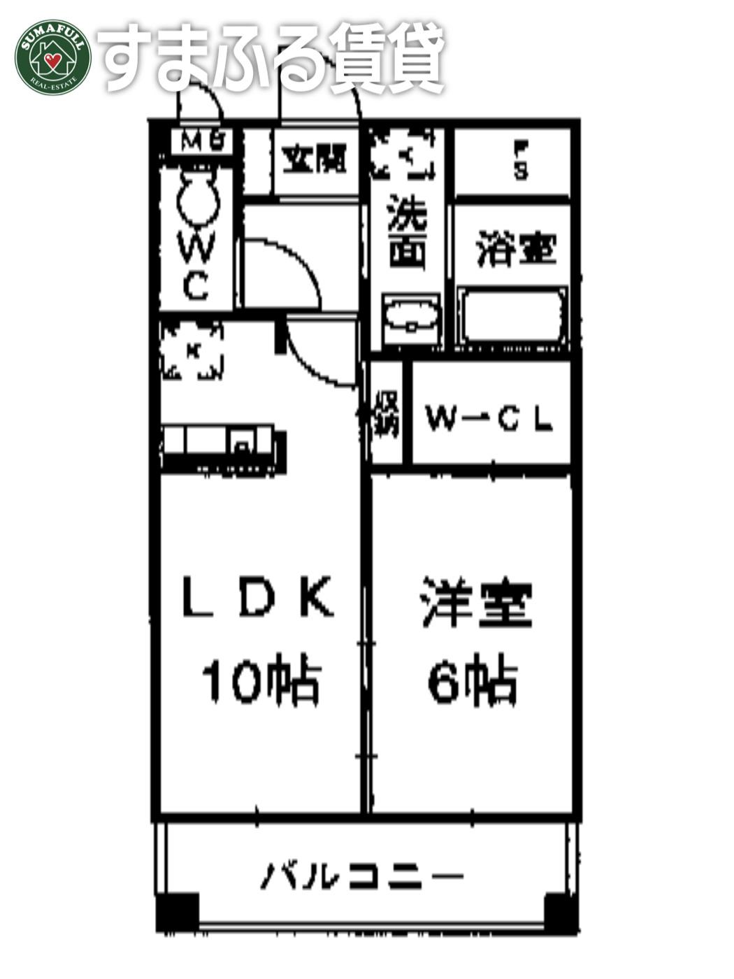 タカラビル(1LDK/2階)の間取り写真