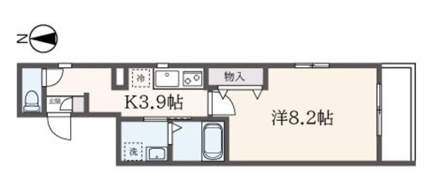 MAISON DE PLUMERIA(1K/2階)の間取り写真