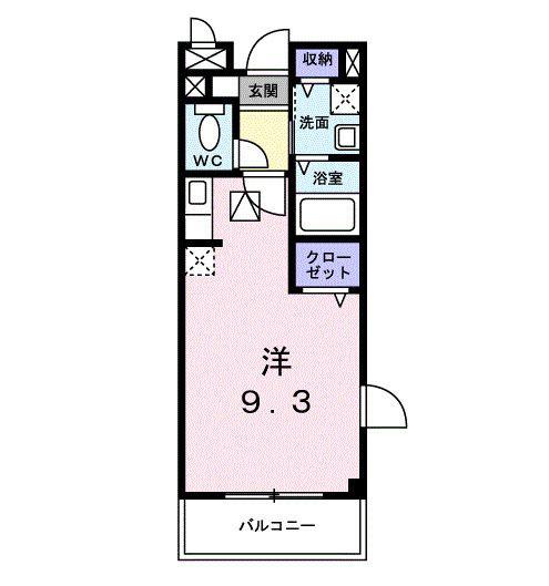 オーブ柏座(ワンルーム/1階)の間取り写真