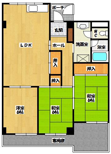 メゾンサカエ(3LDK/2階)の間取り写真