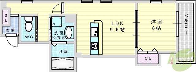 FORESTMAISON INTIPUNKU(1LDK/3階)の間取り写真