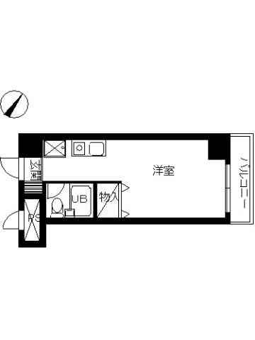 スカイコート東十条(ワンルーム/3階)の間取り写真
