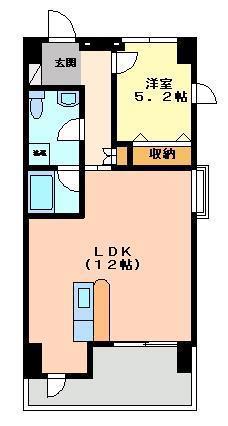 ビアリッツ(1LDK/5階)の間取り写真