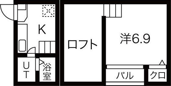 アストリア名駅(1K/2階)の間取り写真