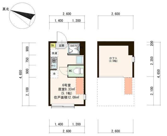 COZYHOUSE南阿佐ヶ谷 階段下物置 独洗 IOT 100有(ワンルーム/1階)の間取り写真